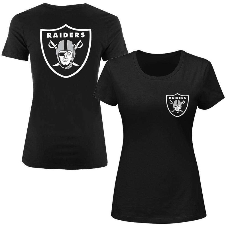 Women’s Oakland Raiders Majestic NFL Remica T-Shirt – Black