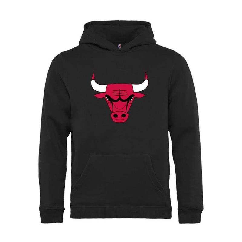 Youths Chicago Bulls Outerstuff NBA Logo Hoodie Jumper – Black