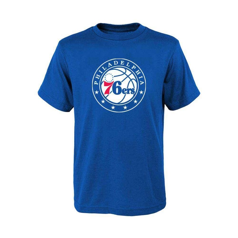 Youths Philadelphia 76ers Outerstuff NBA Logo T-Shirt – Blue