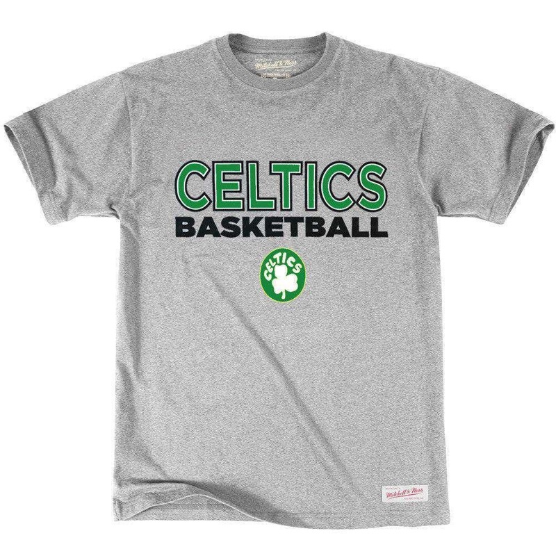 Boston Celtics Mitchell & Ness NBA Pure Shooter T-Shirt – Grey