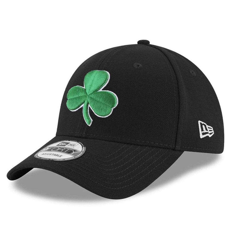 Boston Celtics New Era NBA Alt Logo 9FORTY Snapback Curve Hat – Black