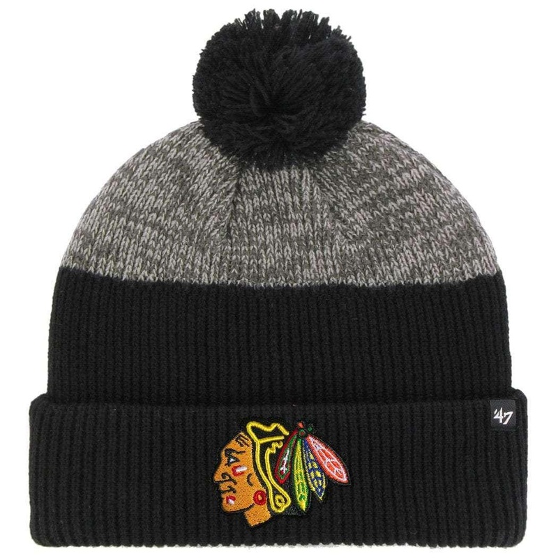 Chicago Blackhawks ’47 NHL Backdrop Cuff Knit Beanie – Black