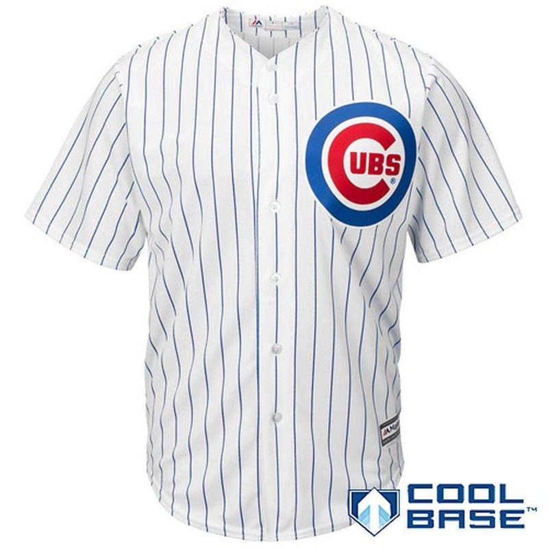Chicago Cubs Majestic MLB AC Cool Base Replica Jersey – White