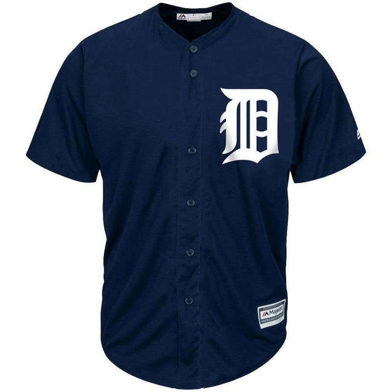 Detroit Tigers Majestic MLB AC Cool Base Replica Jersey – Navy