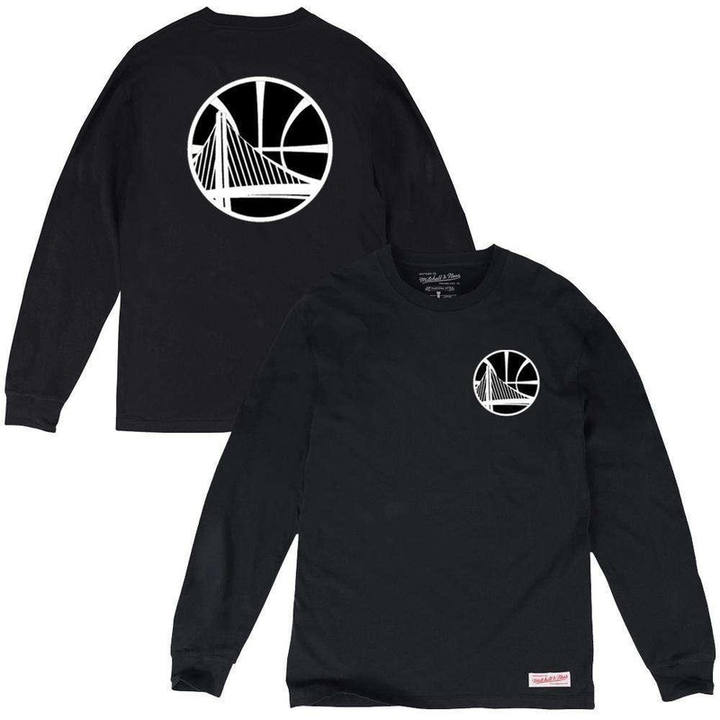 Golden State Warriors Mitchell & Ness NBA Mono Logo T-Shirt – Black