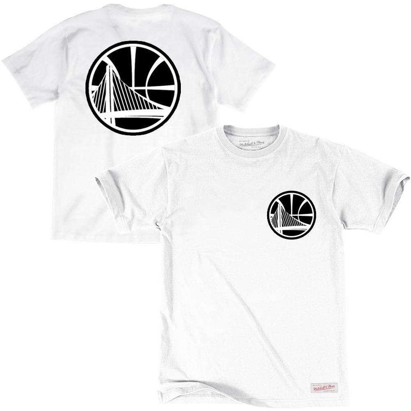 Golden State Warriors Mitchell & Ness NBA Mono Logo T-Shirt – White