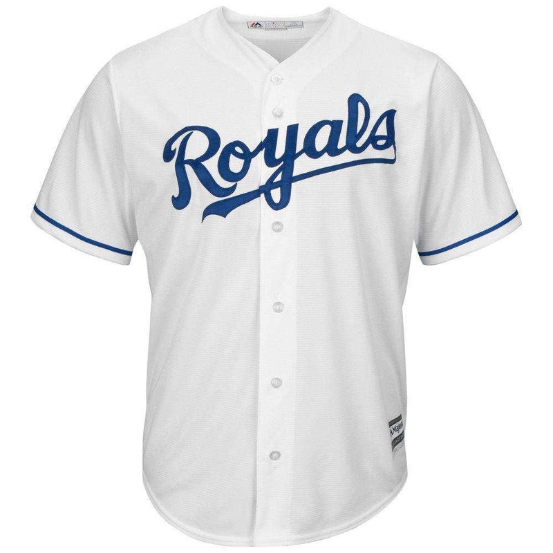 Kansas City Royals Majestic MLB AC Cool Base Replica Jersey – White