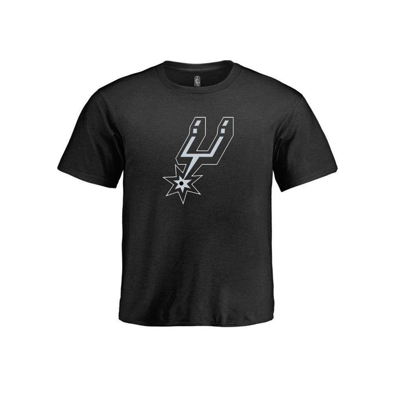Kids San Antonio Spurs Outerstuff NBA Logo T-Shirt – Black