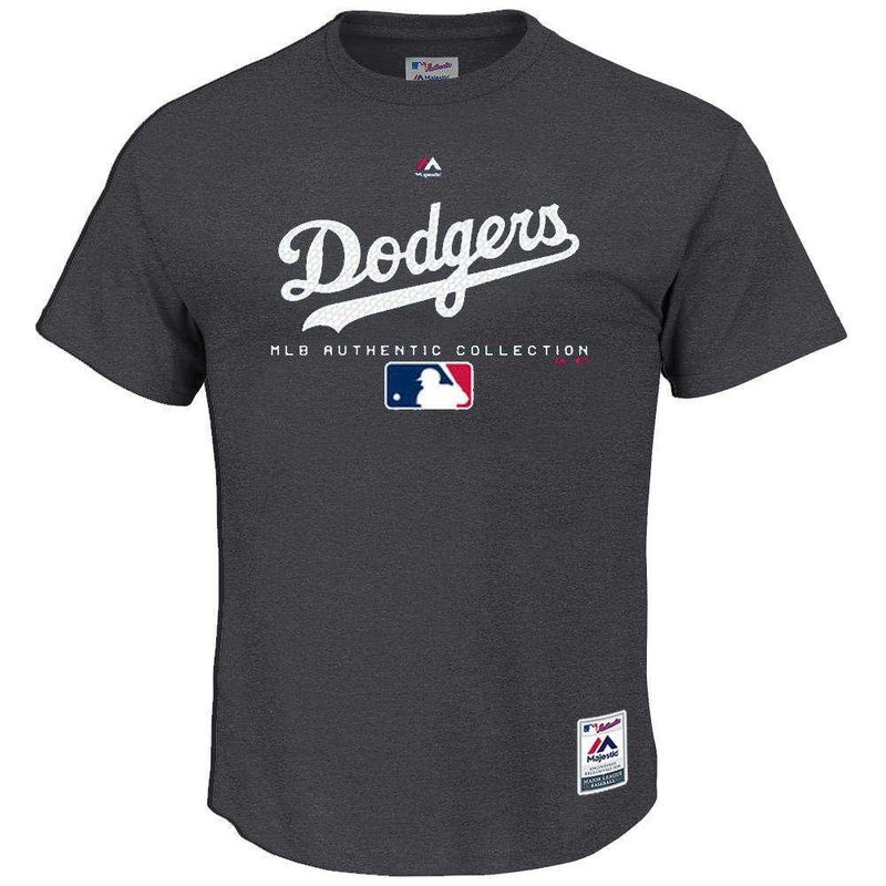 Los Angeles Dodgers Majestic MLB AC Team Drive T-Shirt – Charcoal