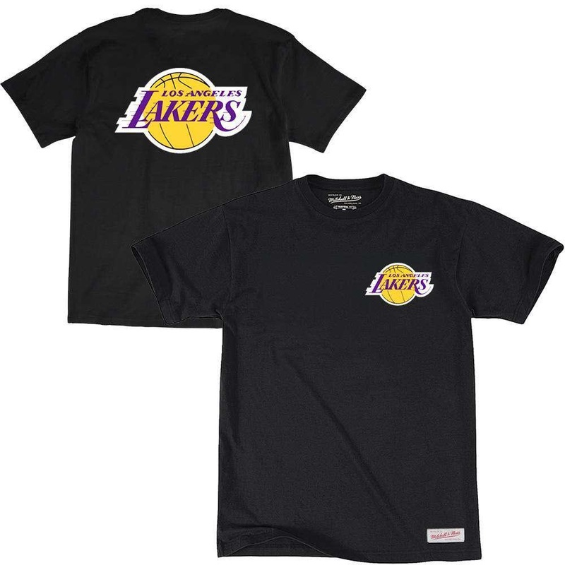 Los Angeles Lakers Mitchell & Ness NBA Triple Double HWC T-Shirt – Black