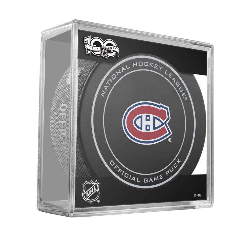 Montreal Canadiens Sher-Wood NHL Anniversary Puck w/Case