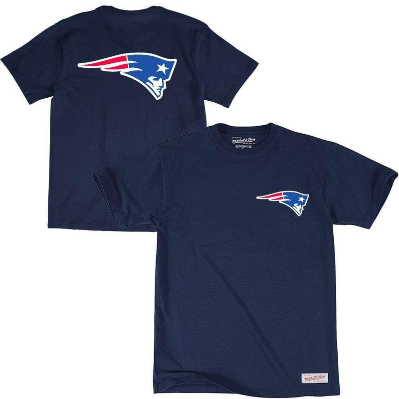 New England Patriots Mitchell & Ness NFL Triple Double T-Shirt – Navy