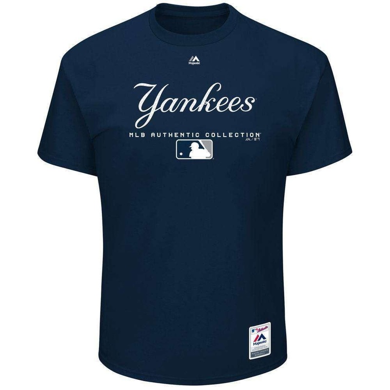 New York Yankees Majestic MLB Authentic Team Drive T-Shirt – Navy