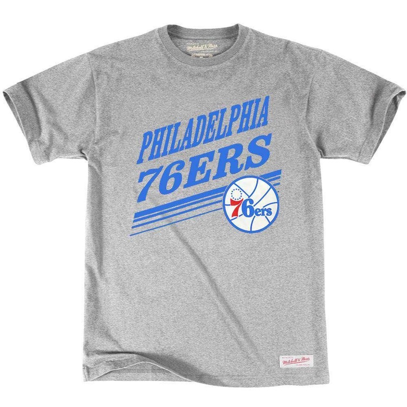 Philadelphia 76ers Mitchell & Ness NBA Spin Move T-Shirt – Grey