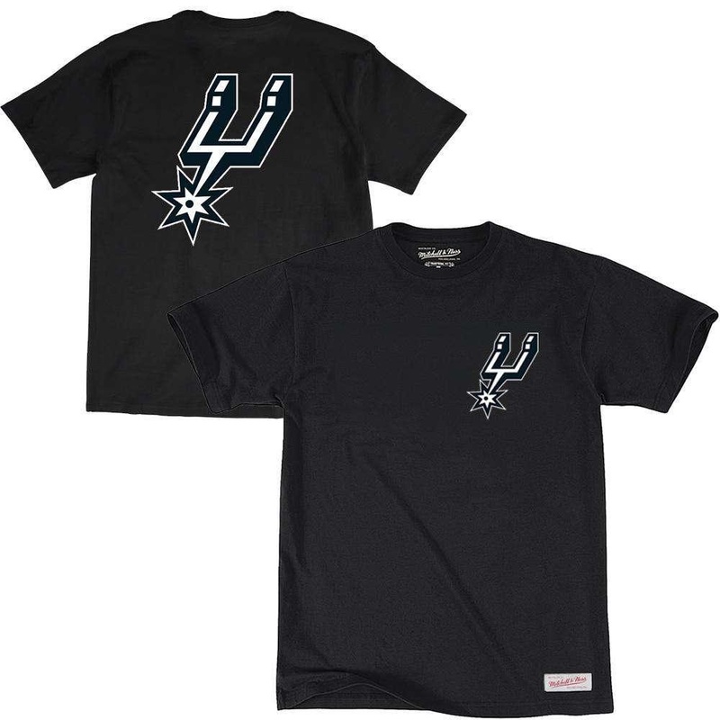 San Antonio Spurs Mitchell & Ness NBA Mono Logo T-Shirt – Black