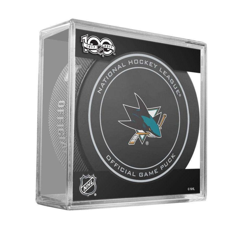San Jose Sharks Sher-Wood NHL Anniversary Puck w/Case