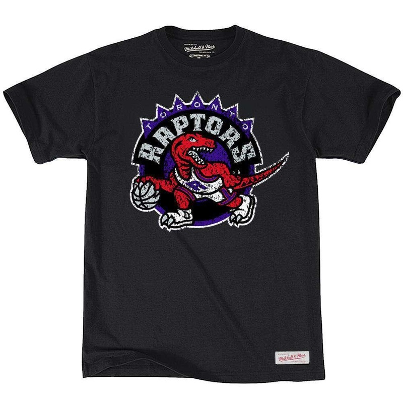 Toronto Raptors Mitchell & Ness NBA Distressed HWC T-Shirt – Black
