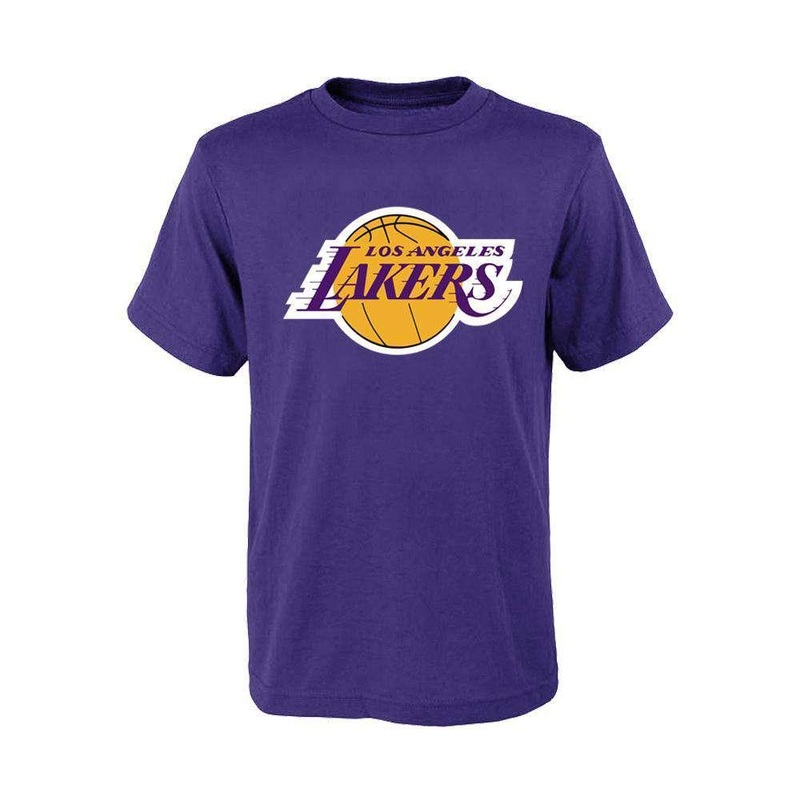Youths Los Angeles Lakers Outerstuff NBA Logo T-Shirt – Purple