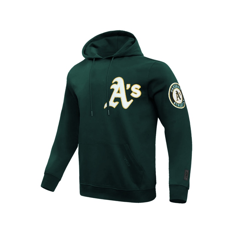 Athletics Pro Standard MLB Team Chenille Hoodie Jumper  – Green
