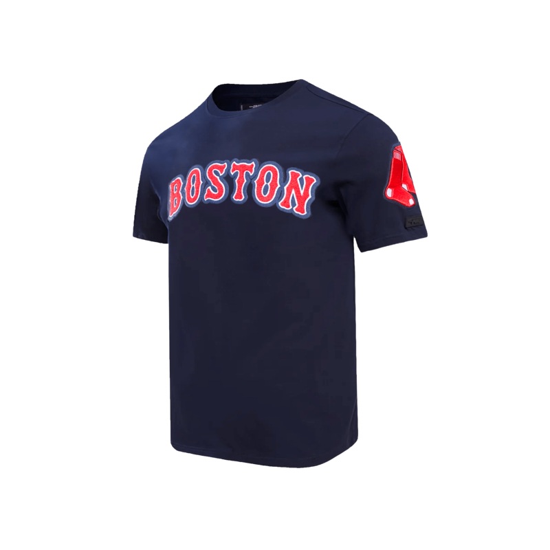 Boston Red Sox Pro Standard MLB Team Chenille Flex T-Shirt – Navy