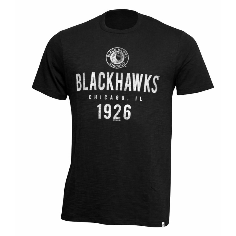 Chicago Blackhawks ’47 NHL Origin Scrum T-Shirt – Black