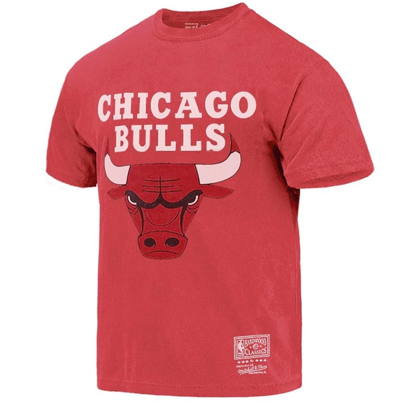 Chicago Bulls Mitchell & Ness NBA Big Logo Vintage T-Shirt – Faded Red