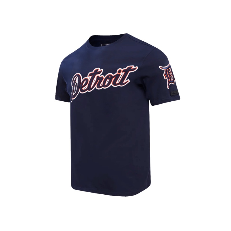 Detroit Tigers Pro Standard MLB Team Chenille Flex T-Shirt – Navy