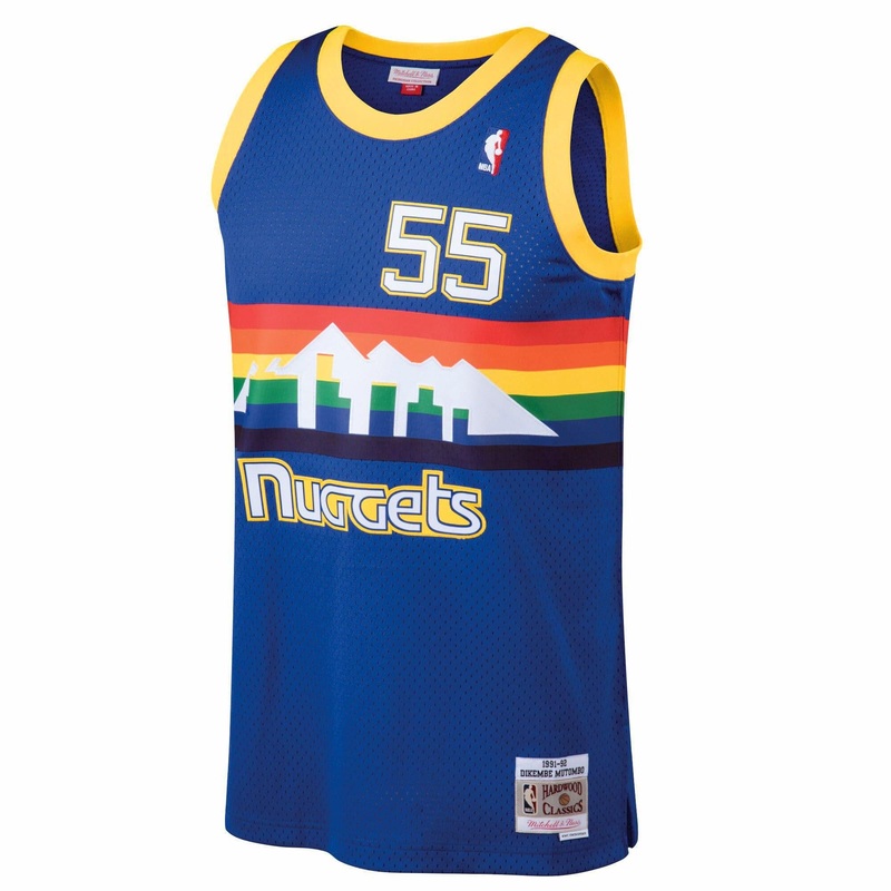 Dikembe Mutombo Denver Nuggets Mitchell & Ness NBA 91-92 Swingman Jersey – Blue
