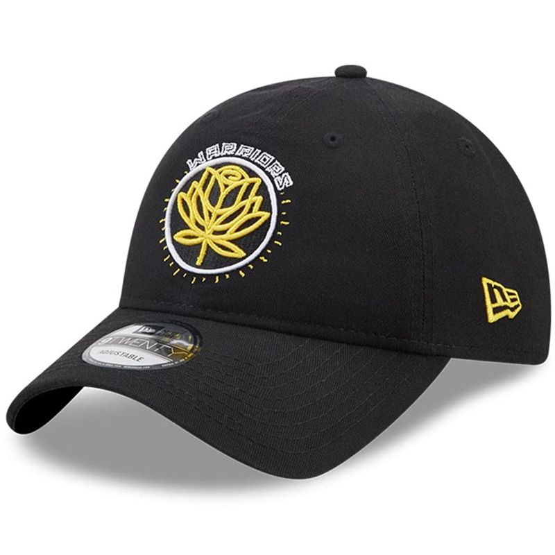 Golden State Warriors New Era NBA 22-23 City Edition 9TWENTY Strapback Hat – Black