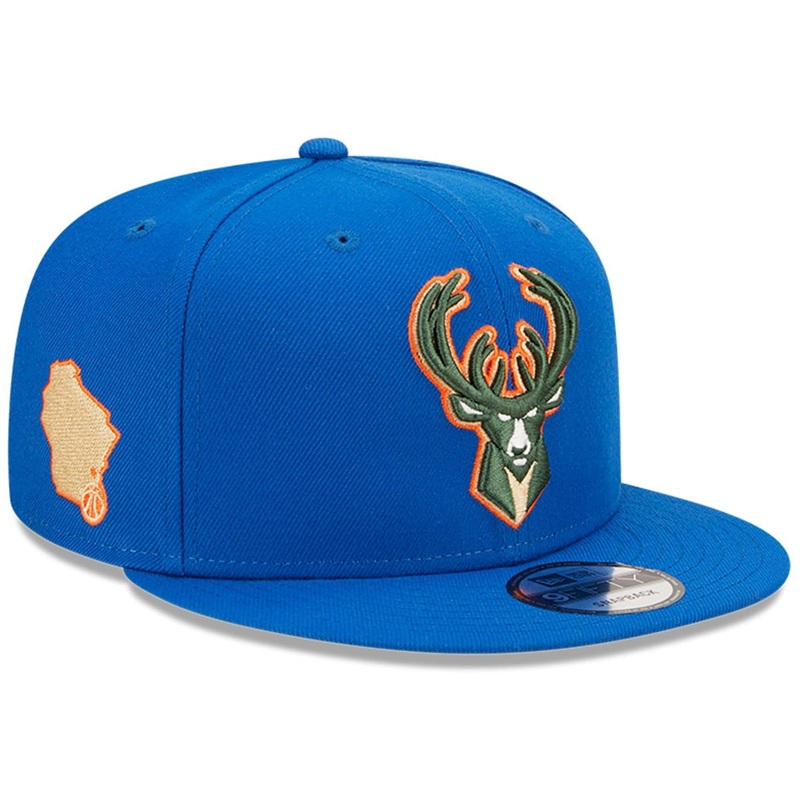 Milwaukee Bucks New Era NBA 22-23 City Edition Alt 9FIFTY Snapback Hat – Blue