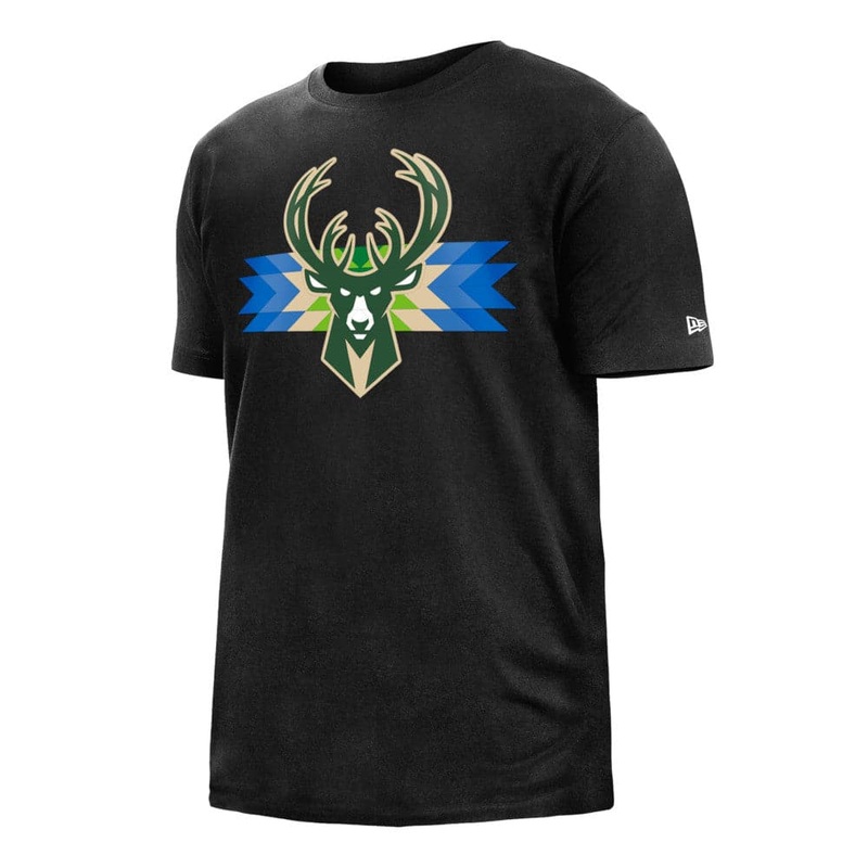 Milwaukee Bucks New Era NBA 22-23 City Edition T-Shirt – Black