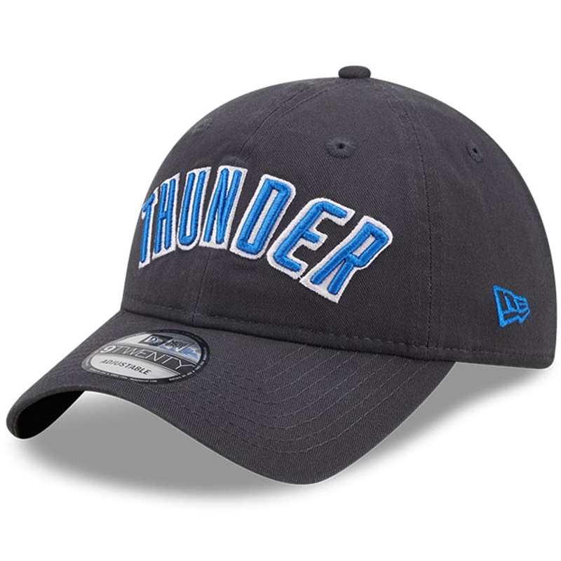 Oklahoma City Thunder New Era NBA 22-23 City Edition 9TWENTY Strapback Hat – Charcoal