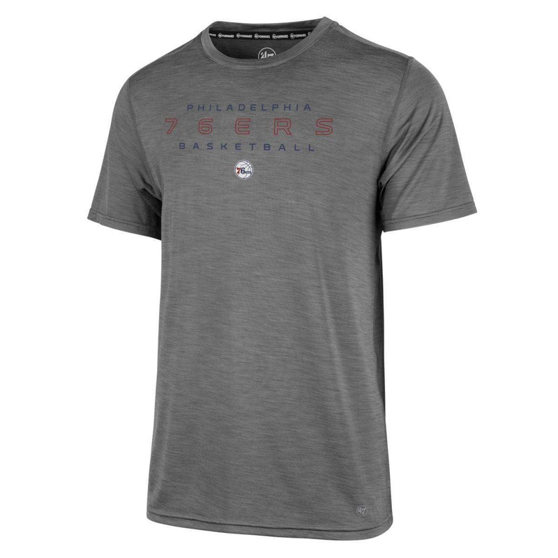Philadelphia 76ers ’47 NBA Microlite Performance Shade Rival T-Shirt – Grey