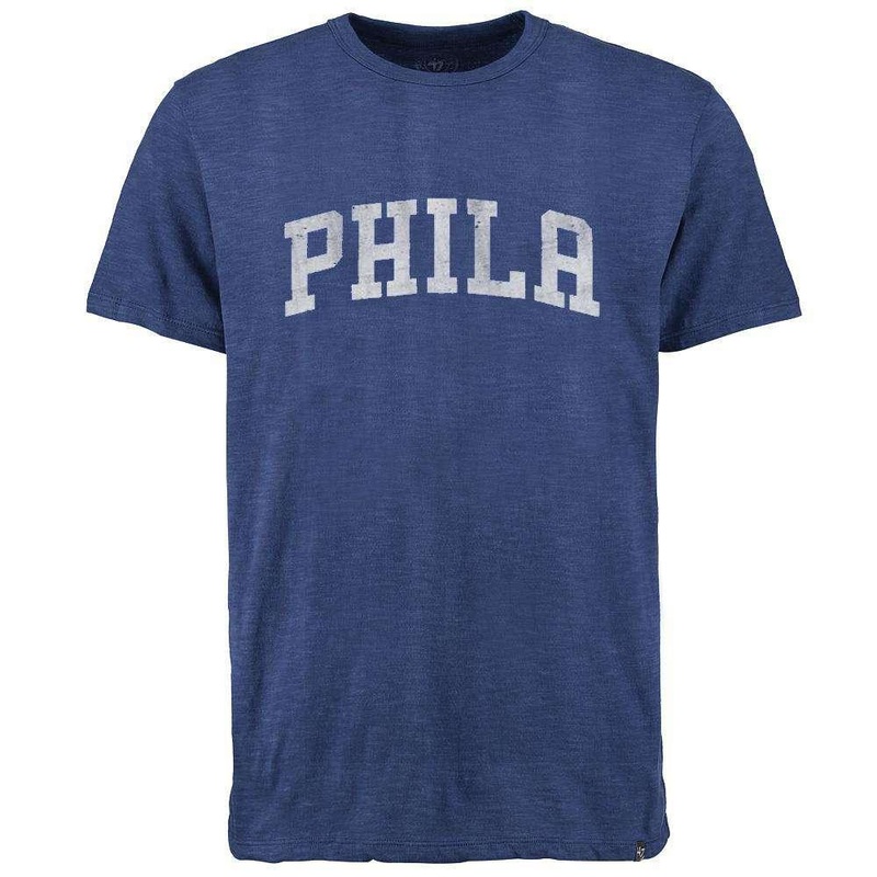 Philadelphia 76ers ’47 NBA Scrum Wordmark T-Shirt – Blue