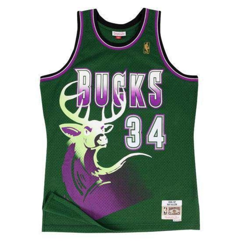 Ray Allen Milwaukee Bucks Mitchell & Ness NBA Swingman Jersey – Geen