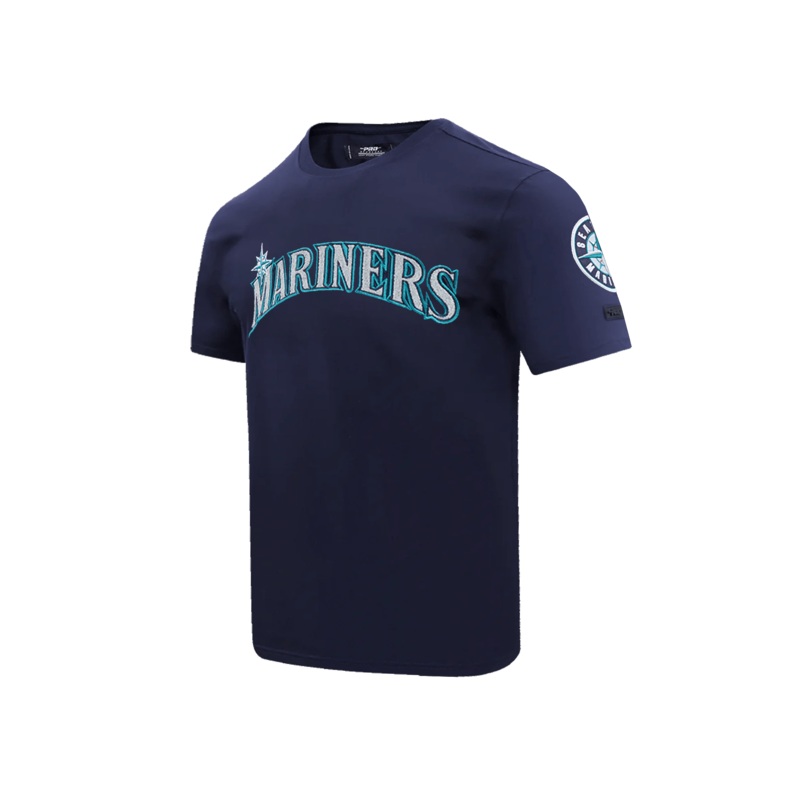 Seattle Mariners Pro Standard MLB Team Chenille Flex T-Shirt – Navy