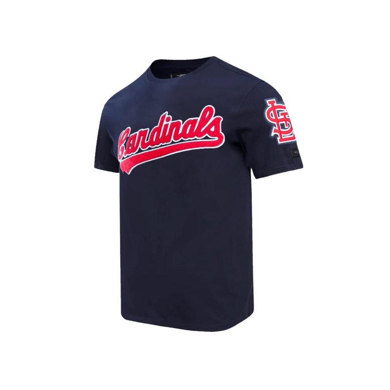 St Louis Cardinals Pro Standard MLB Team Chenille Flex T-Shirt – Navy