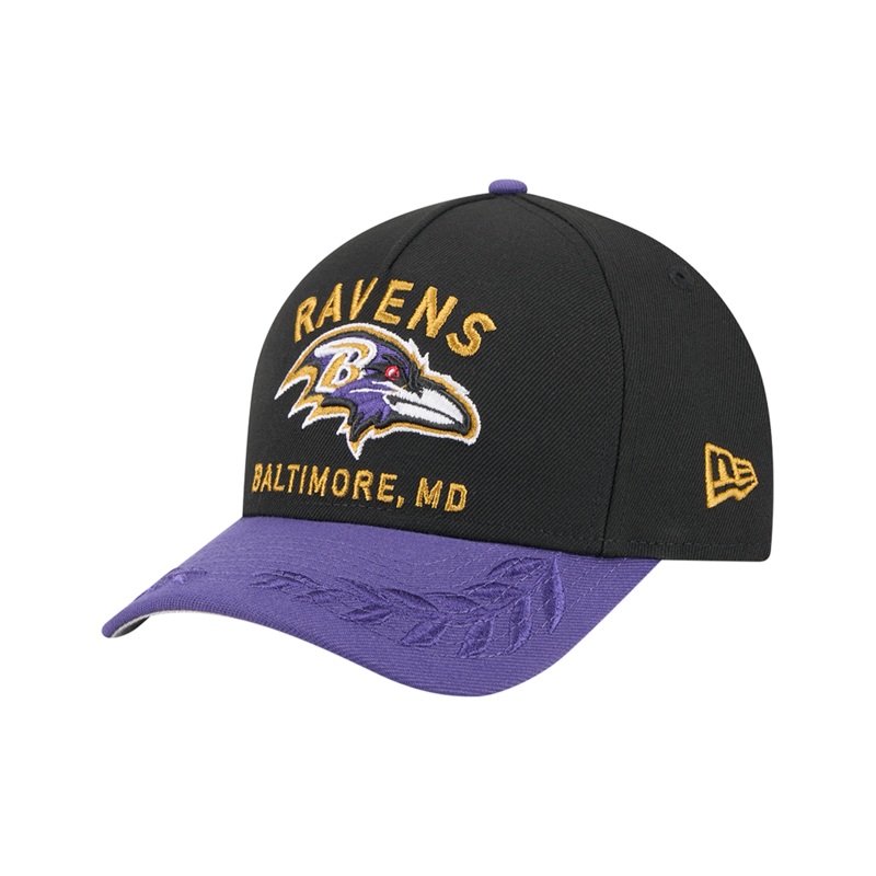 Baltimore Ravens New Era NFL 25 Draft 9FORTY M-Crown Snapback Hat – Black