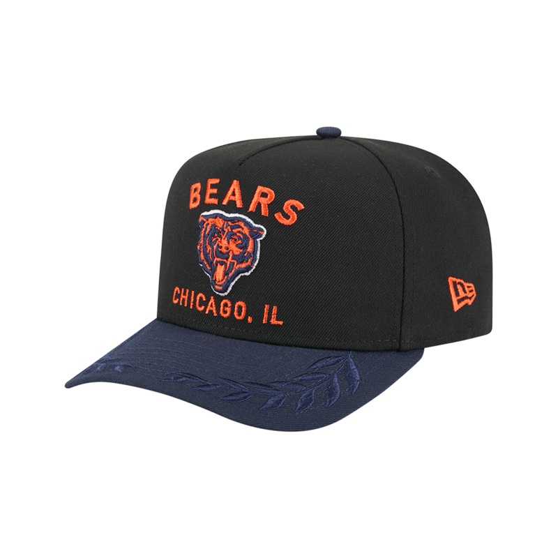 Chicago Bears New Era NFL 25 Draft Pre-Curved 9FIFTY A-Frame Snapback Hat – Black