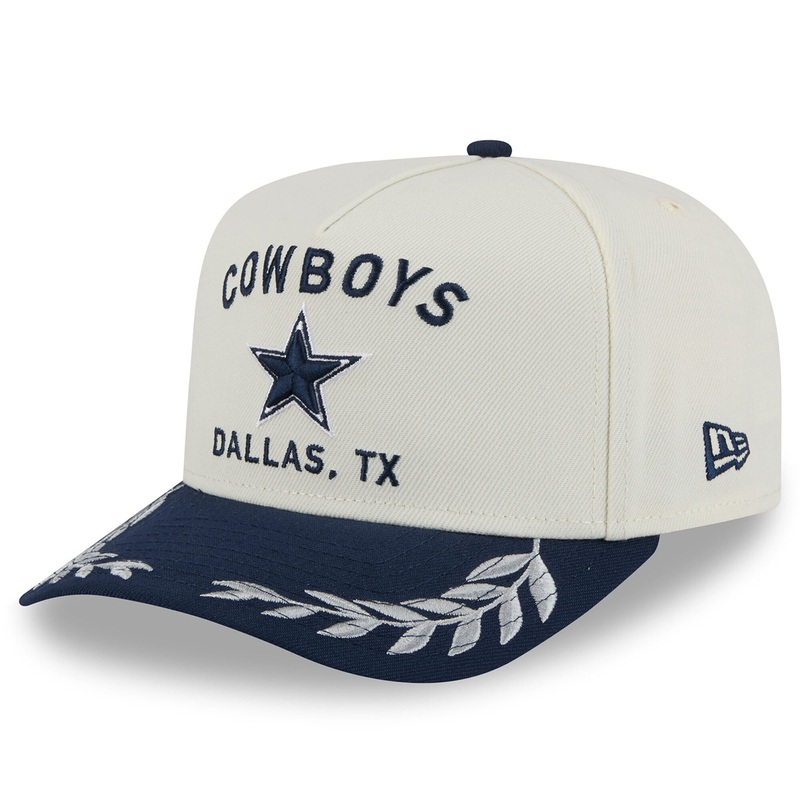 Dallas Cowboys New Era NFL 25 Draft Pre-Curved 9FIFTY A-Frame Snapback Hat – Chrome
