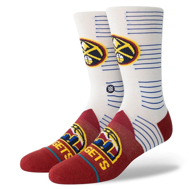 Denver Nuggets Stance NBA 22-23 City Edition Crew Socks – White