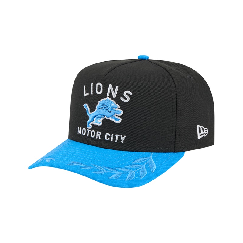 Detroit Lions New Era NFL 25 Draft Pre-Curved 9FIFTY A-Frame Snapback Hat – Black