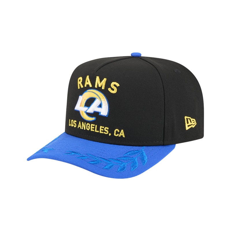 Los Angeles Rams New Era NFL 25 Draft Pre-Curved 9FIFTY A-Frame Snapback Hat – Black