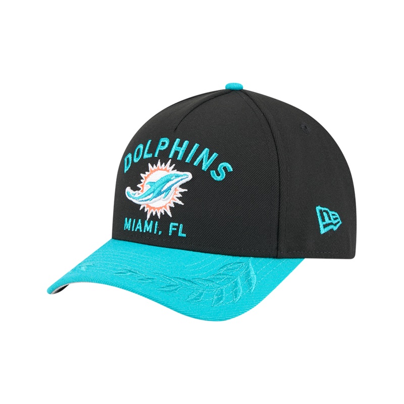 Miami Dolphins New Era NFL 25 Draft 9FORTY M-Crown Snapback Hat – Black