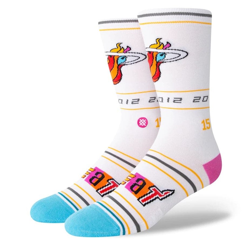 Miami Heat Stance NBA 22-23 City Edition Crew Socks – White