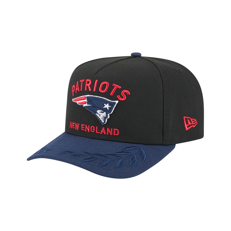 New England Patriots New Era NFL 25 Draft Pre-Curved 9FIFTY A-Frame Snapback Hat – Black