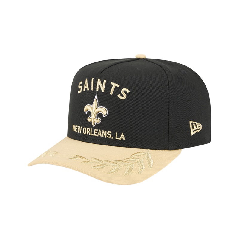 New Orleans Saints New Era NFL 25 Draft Pre-Curved 9FIFTY A-Frame Snapback Hat – Black