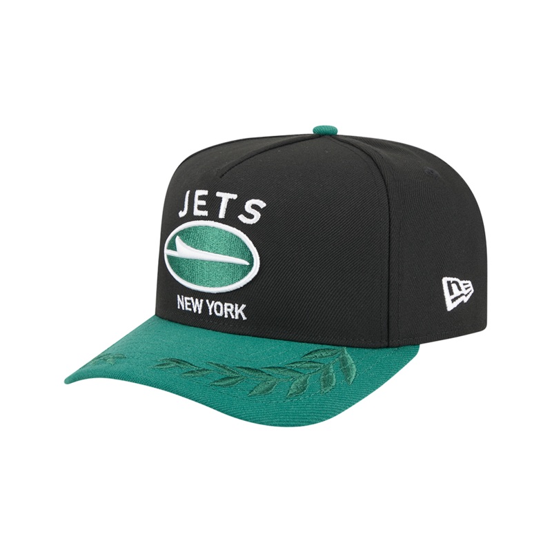 New York Jets New Era NFL 25 Draft Pre-Curved 9FIFTY A-Frame Snapback Hat – Black