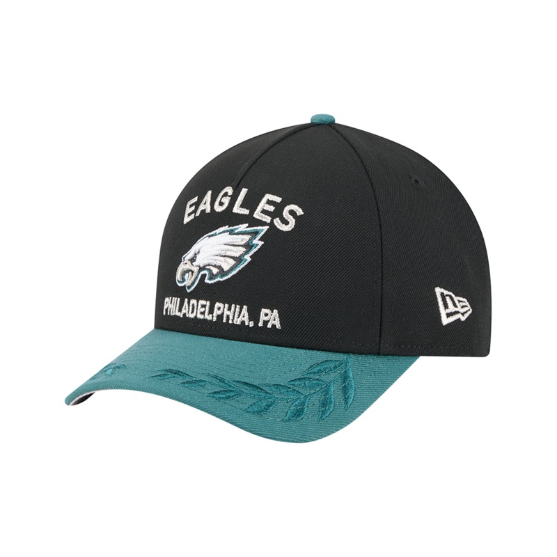 Philadelphia Eagles New Era NFL 25 Draft 9FORTY M-Crown Snapback Hat – Black