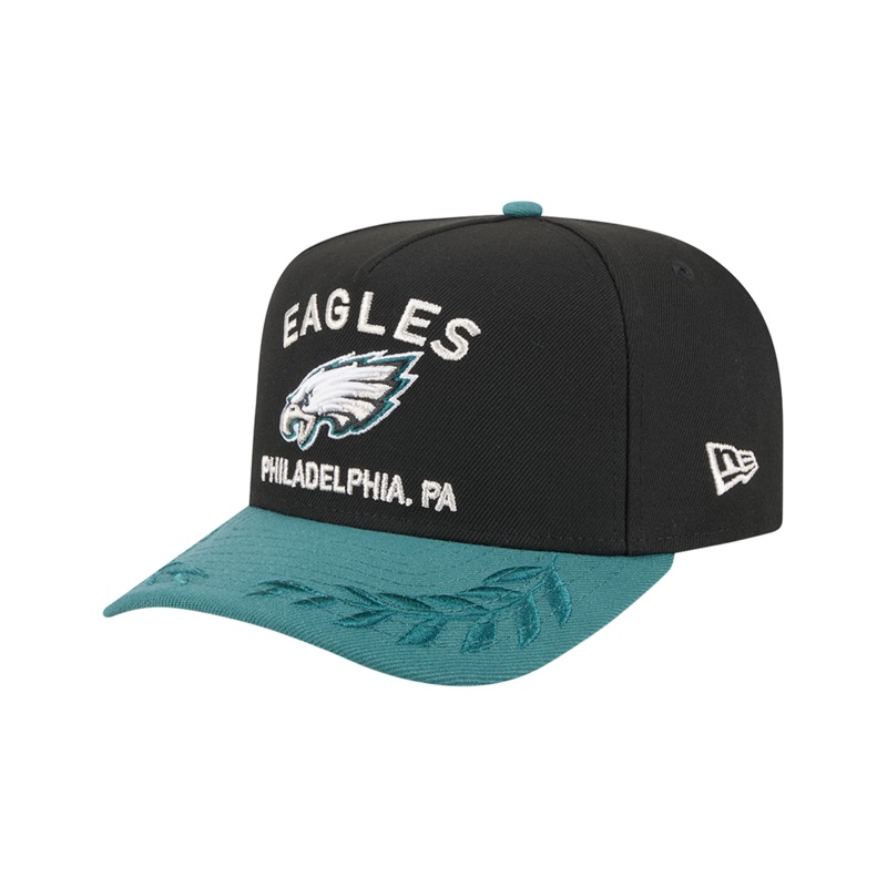 Philadelphia Eagles New Era NFL 25 Draft Pre-Curved 9FIFTY A-Frame Snapback Hat – Black
